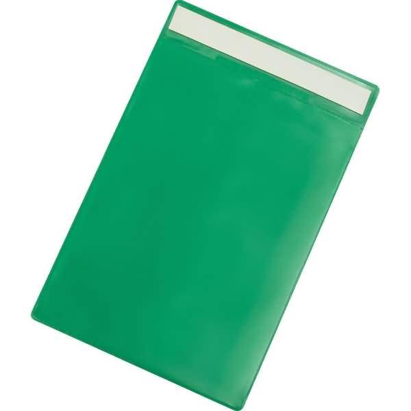 Kennzeichnungshülle A4 hoch PVC selbstklebend grün VE=10 Stück