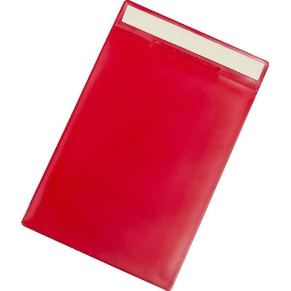 Kennzeichnungshülle A5 hoch PVC selbstklebend rot VE=10 Stück