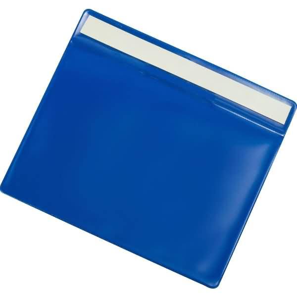 Kennzeichnungshülle A5 quer PVC selbstklebend blau VE=10 Stück