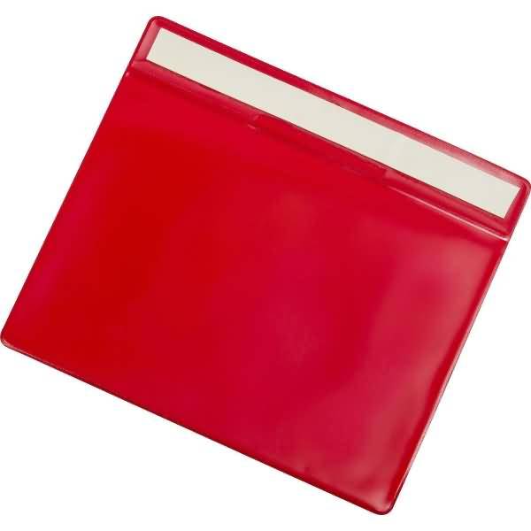 Kennzeichnungshülle A5 quer PVC selbstklebend rot VE=10 Stück