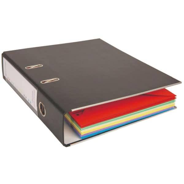 Ordnungsmappe Smartfolder A4 Standard sortiert 12 Stück + Ordner schwarz