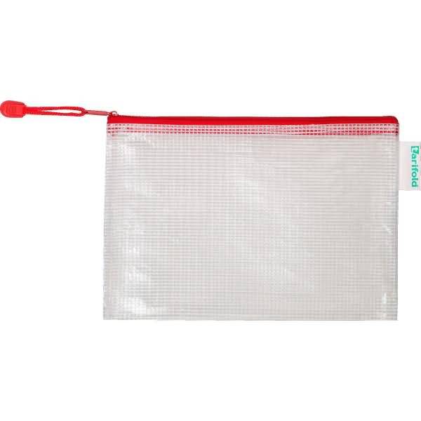 Reißverschlusstasche PVC rot A5 235x165mm VE=8 Stück