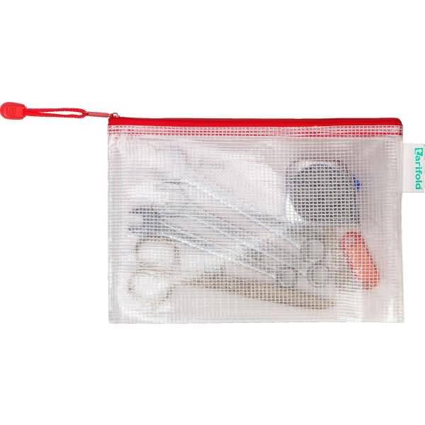 Reißverschlusstasche PVC rot A5 235x165mm VE=8 Stück