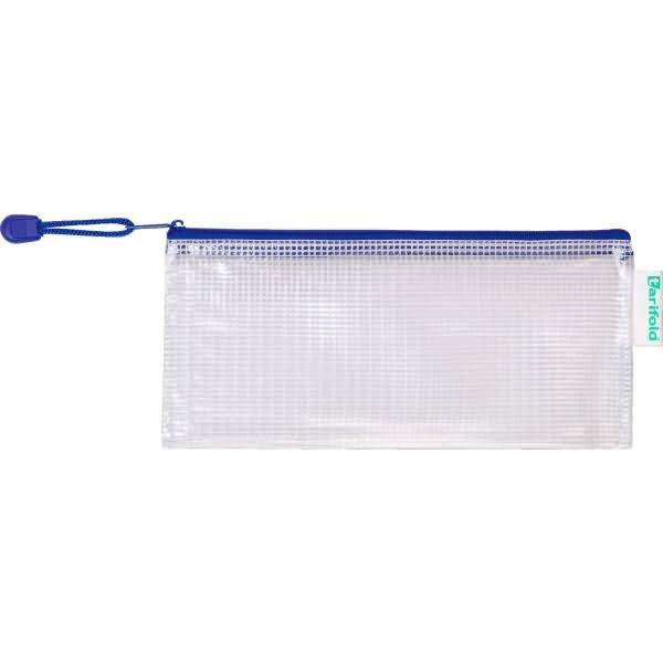 Reißverschlusstasche PVC blau DL 250x215mm VE=8 Stück