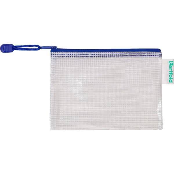 Reißverschlusstasche PVC blau A6 175x125mm VE=8 Stück