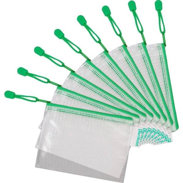 Reißverschlusstasche PVC grün A6 175x125mm VE=8 Stück
