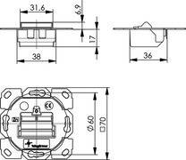 Telegärtner Modul-Aufn. 1-/2-fach UP/0 100021426