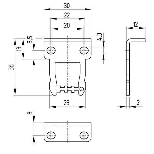 Schmersal Betätiger abgewinkelt AZ 17/170-B5