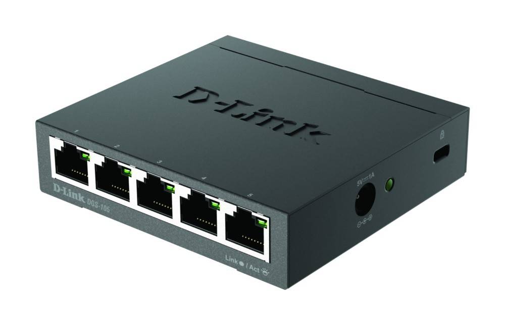D-Link DGS-105/E DGS-105 Netzwerk Switch 5 Port 1 GBit/s