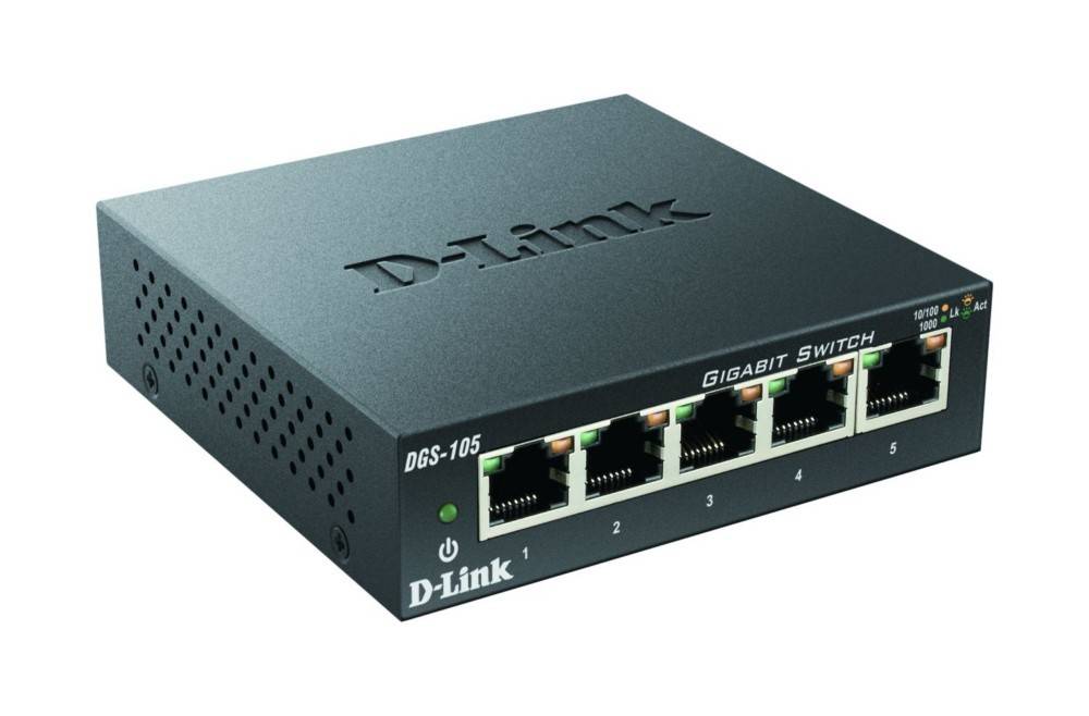 D-Link DGS-105/E DGS-105 Netzwerk Switch 5 Port 1 GBit/s