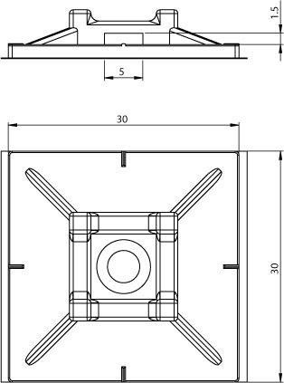 Unex Befestigungssockel 1256