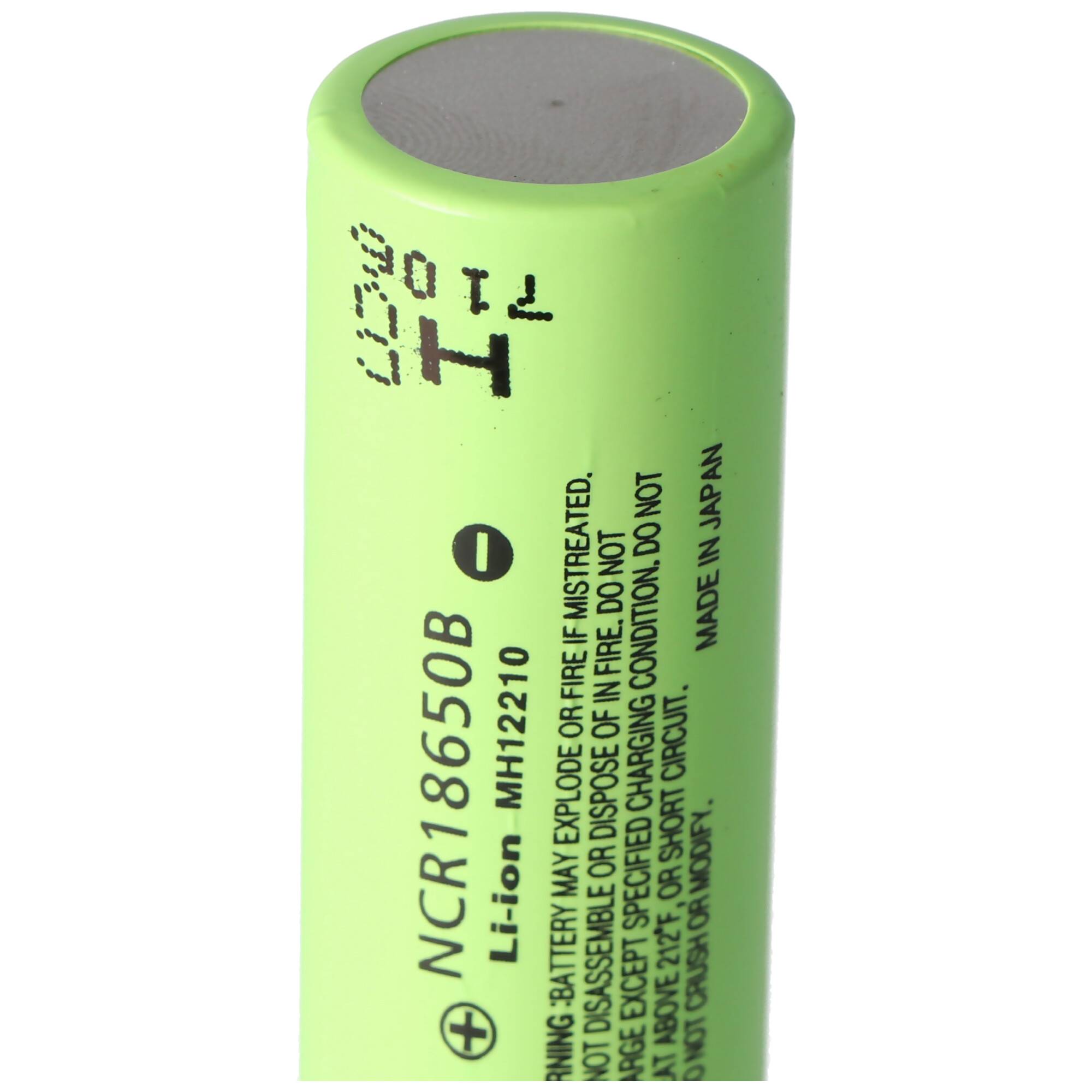 Panasonic NCR18650B Li-Ion Akku ohne Kopf, Flat Top 65,3x18,5mm 3,6 bis 3,7V 3400mAh für Schwachstromanwendungen