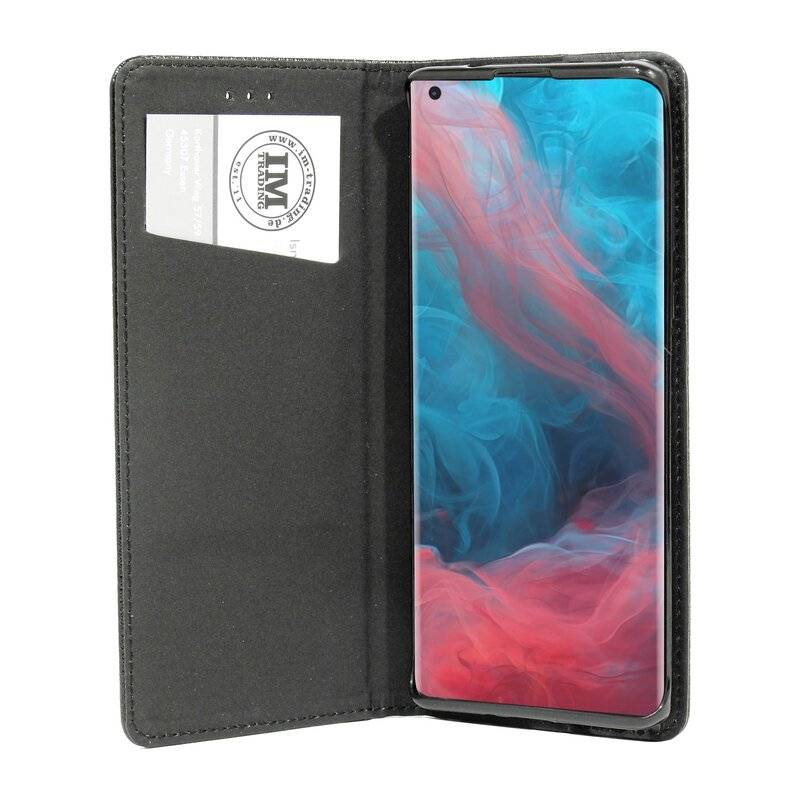 Buch Tasche "Smart" für MOTOROLA EDGE+ Handy Hülle Etui Brieftasche Schutzhülle mit Standfunktion, Kartenfach Schwarz
