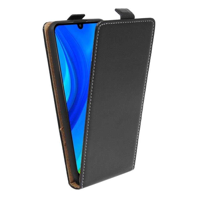 Flip Case für HUAWEI P SMART 2020 Handy Tasche vertikal aufklappbar Schutzhülle Klapp Hülle Schwarz