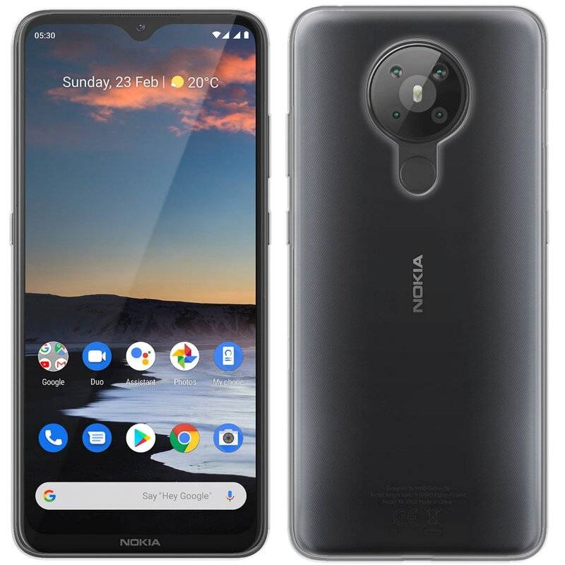 Silikon Hülle Basic für Nokia 5.3 Case TPU Soft Handy Cover Schutz Transparent