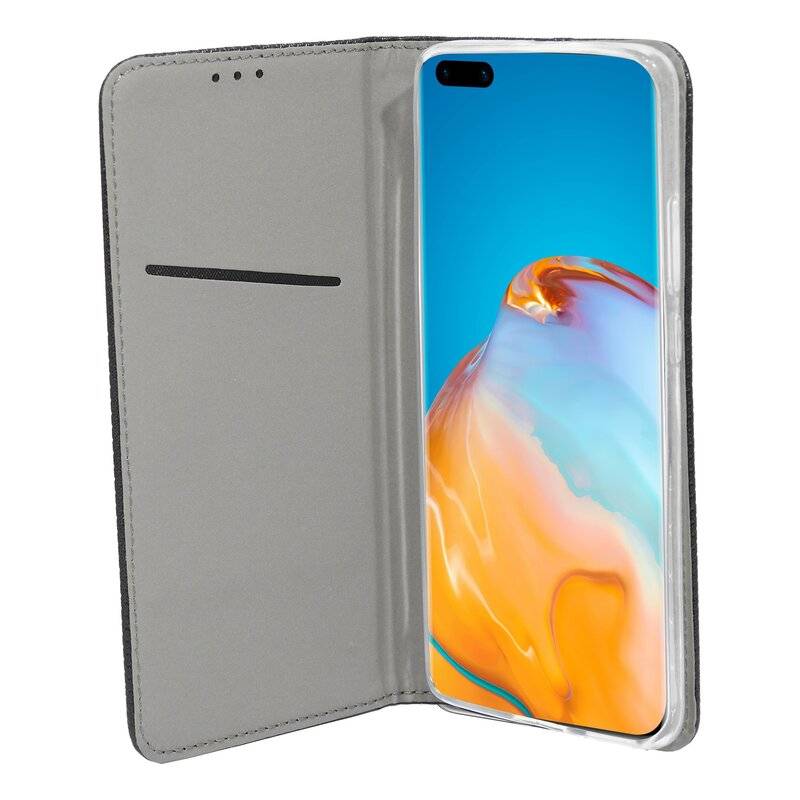 Buch Tasche "Smart" für HUAWEI P40 PRO Handy Hülle Etui Brieftasche Schutzhülle mit Standfunktion, Kartenfach Schwarz