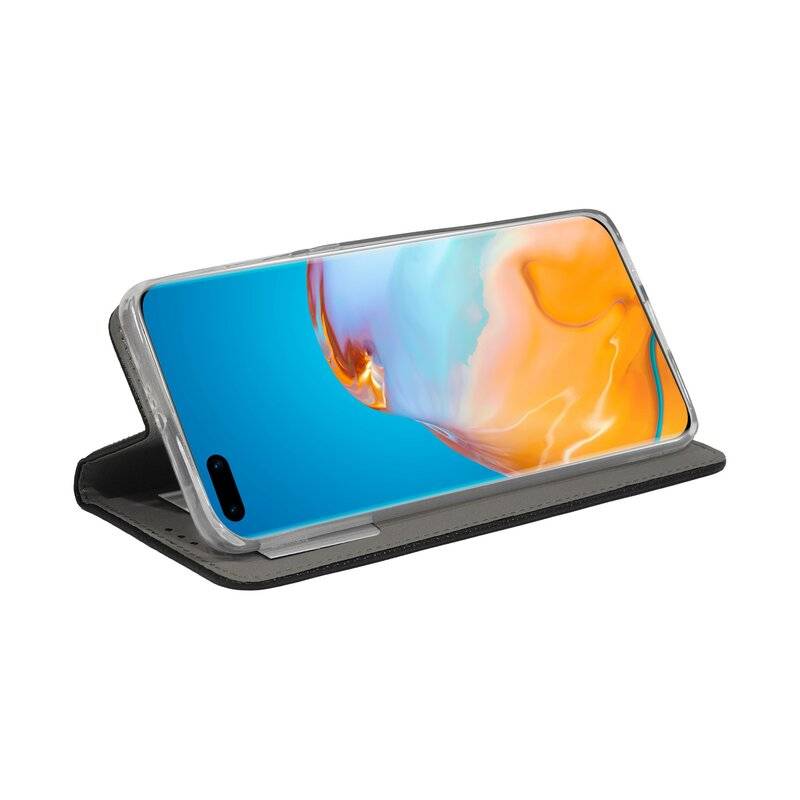 Buch Tasche "Smart" für HUAWEI P40 PRO Handy Hülle Etui Brieftasche Schutzhülle mit Standfunktion, Kartenfach Schwarz