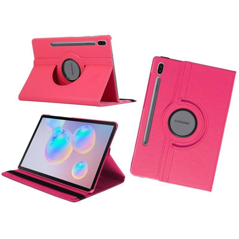 Tablet Cover für Samsung Galaxy Tab S6 10,5 Zoll ( SM-T860 / SM-T865 ) Tasche Hülle Bumper Case Rotierbar mit Ständer Pink