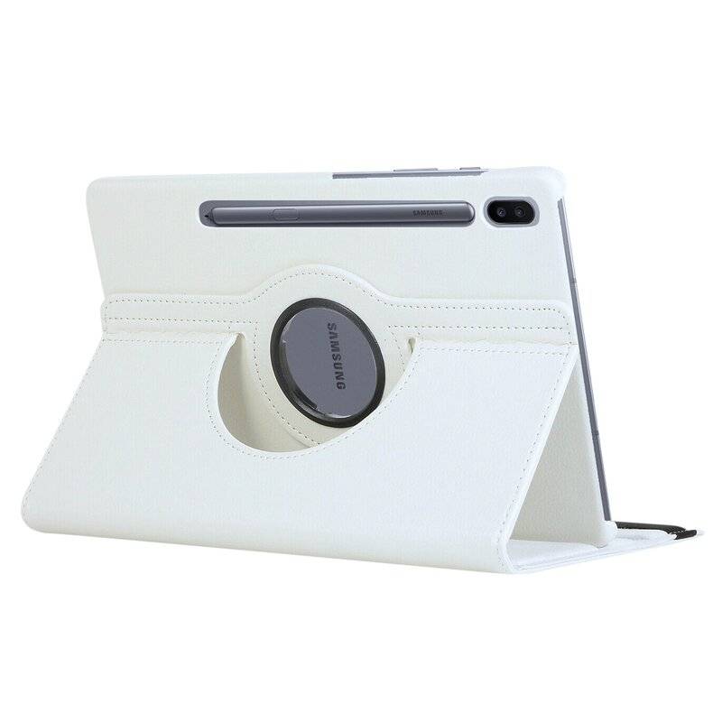 Tablet Cover für Samsung Galaxy Tab S6 10,5 Zoll ( SM-T860 / SM-T865 ) Tasche Hülle Bumper Case Rotierbar mit Ständer Weiß