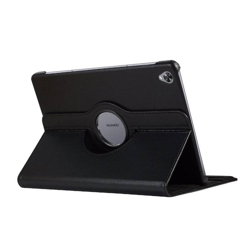 360 Schutz Tablet Cover für HUAWEI MEDIAPAD M6 8.4 ZOLL Tasche Hülle Tabletschale Bumper Case Etui Rotierbar mit Ständer Schwarz