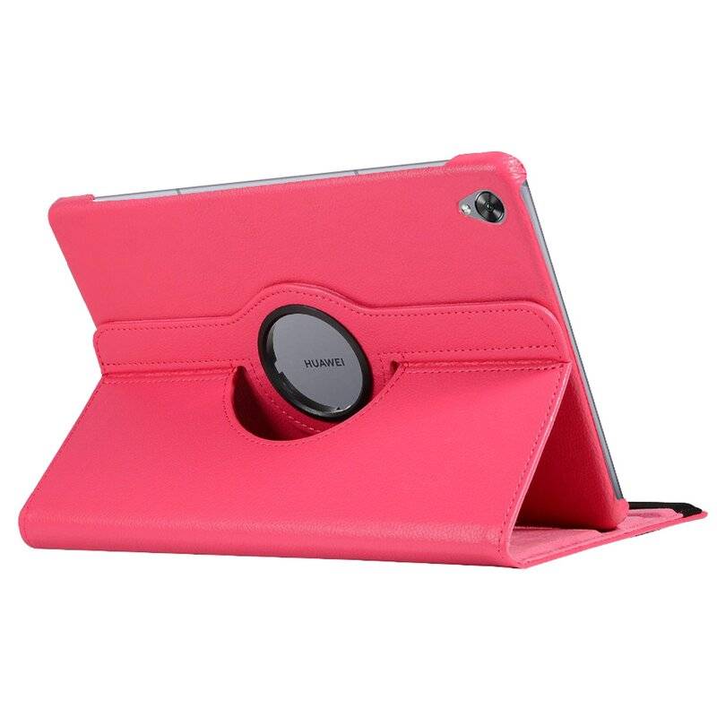 360 Schutz Tablet Cover für HUAWEI MEDIAPAD M6 8.4 ZOLL Tasche Hülle Tabletschale Bumper Case Etui Rotierbar mit Ständer Pink