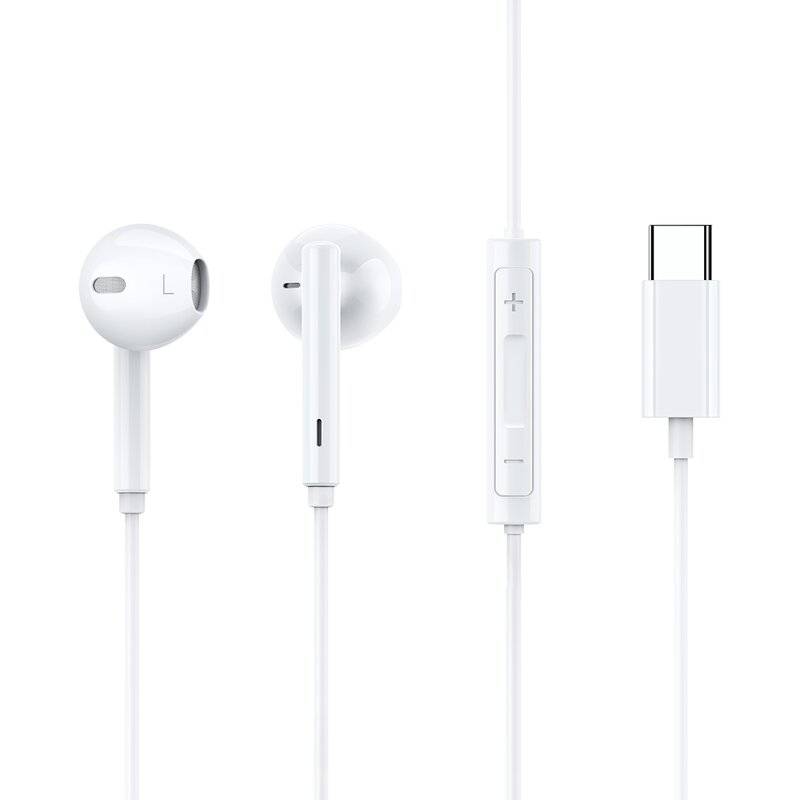 HP-7500 In Ear Kopfhörer Stereo Headset USB-C TYP-C mit Mikrofon Fernbedienung für Handy iPhone Samsung Sony Huawei Weiß