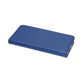 Buch Tasche "Smart" kompatibel mit HUAWEI Y6P Handy Hülle Etui Brieftasche Schutzhülle mit Standfunktion, Kartenfach Blau