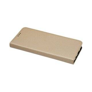 Buch Tasche "Smart" kompatibel mit HUAWEI Y6P Handy Hülle Etui Brieftasche Schutzhülle mit Standfunktion, Kartenfach Gold