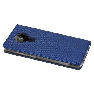 Buch Tasche "Smart" kompatibel mit NOKIA 5.3 Handy Hülle Etui Brieftasche Schutzhülle mit Standfunktion, Kartenfach Blau