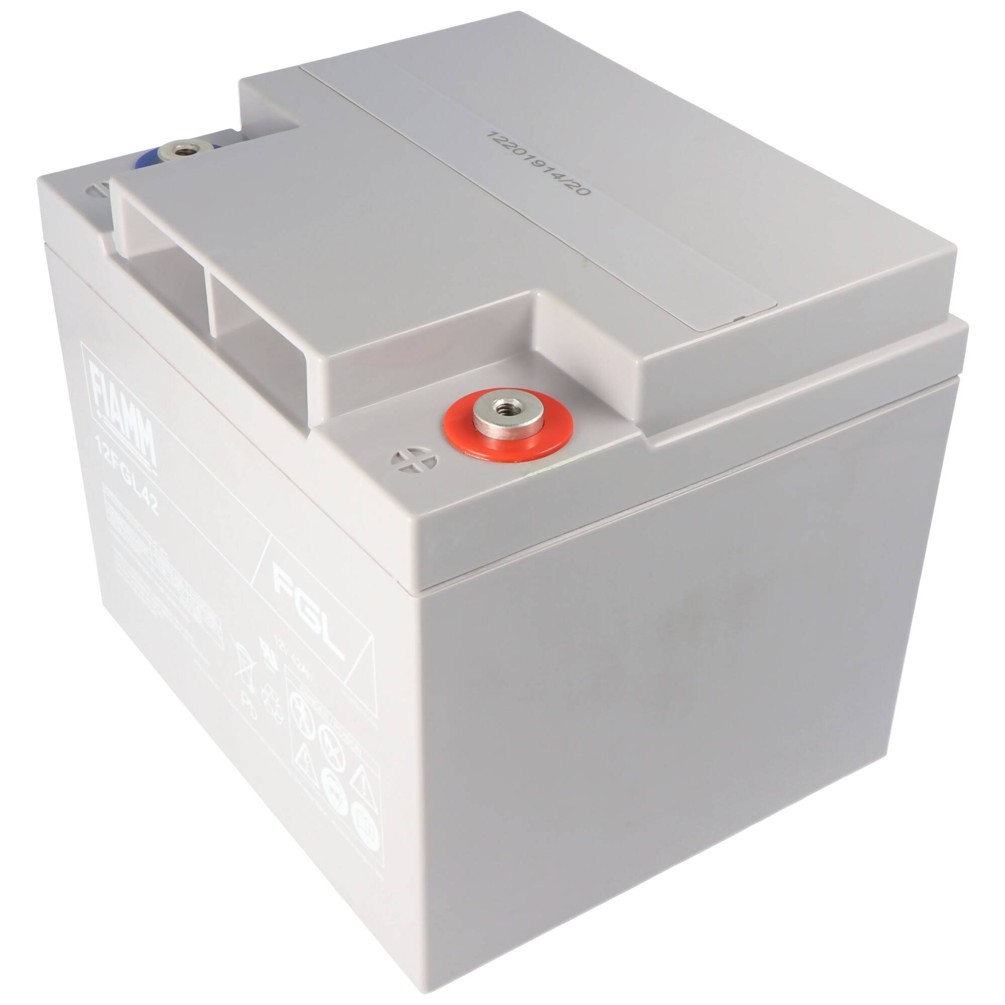 Fiamm 12FGL42 Bleiakku 12 Volt 42Ah C20 M6 Schraubanschluss Abmessungen 197 x 165 x 170mm