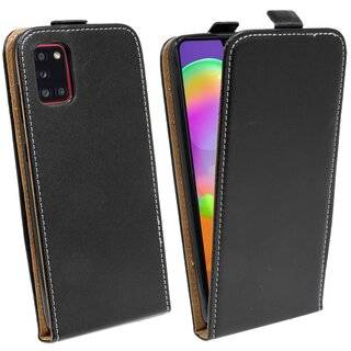 Flip Case kompatibel mit Samsung Galaxy A31 (A315F) Handy Tasche vertikal aufklappbar Schutzhülle Klapp Hülle Schwarz