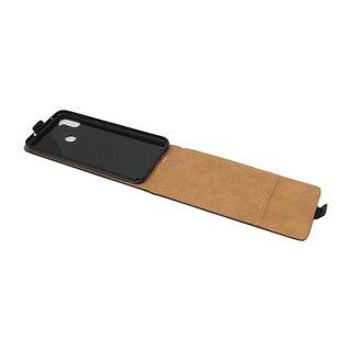Flip Case kompatibel mit Samsung Galaxy A11 (A115F) Handy Tasche vertikal aufklappbar Schutzhülle Klapp Hülle Schwarz