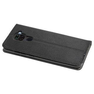 Buch Tasche "Smart" kompatibel mit XIAOMI REDMI NOTE 9 Handy Hülle Etui Brieftasche Schutzhülle mit Standfunktion, Kartenfach Schwarz