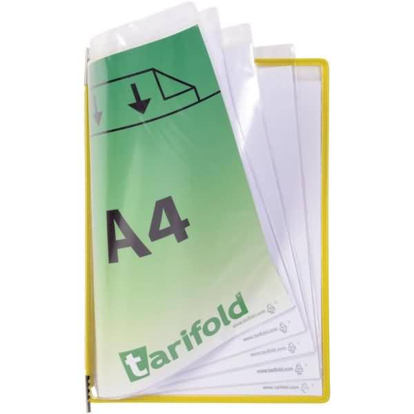 Sichttafel Foldfive A4 mit 5 Sichttaschen VE=5 Stück gelb