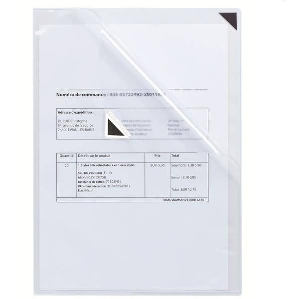 Sichthülle Kang Easy Clic A4 antimikrobiell PVC selbsthaftend mit Verschluss VE=5 Stück