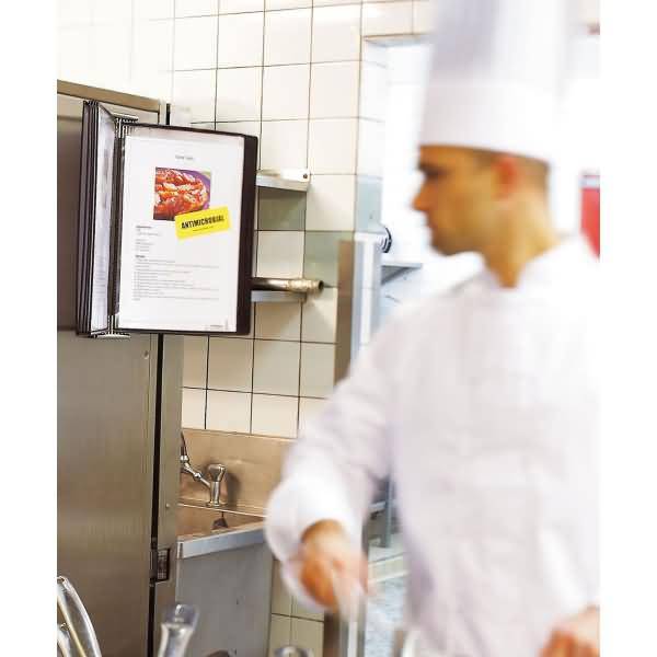 Wandsichttafelsystem A4 lichtgrau inkl. 5 Sichttafeln schwarz