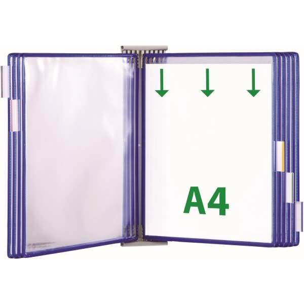 Erweiterungswandelement A4 grau inkl. 10 Sichttafeln blau