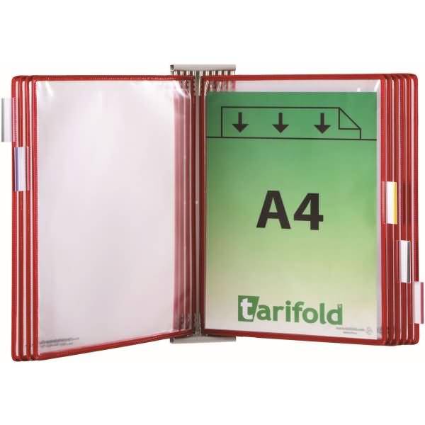 Erweiterungswandelement A4 grau inkl. 10 Sichttafeln rot