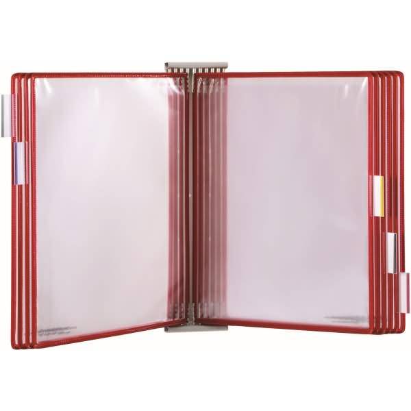 Erweiterungswandelement A4 grau inkl. 10 Sichttafeln rot