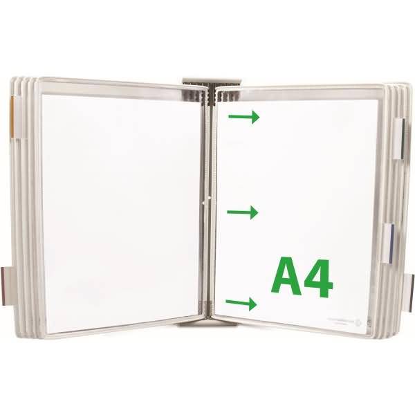 Erweiterungswandelement T-Technic A4 inkl. 10 Sichttafeln weiß