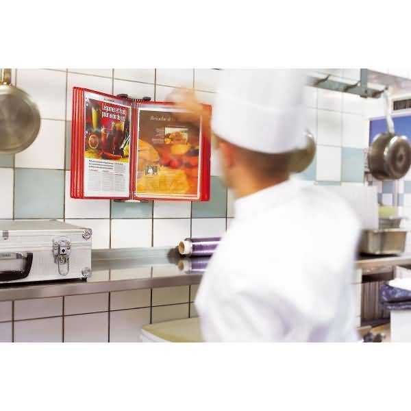 Erweiterungswandelement A4 grau inkl. 10 Sichttafeln rot