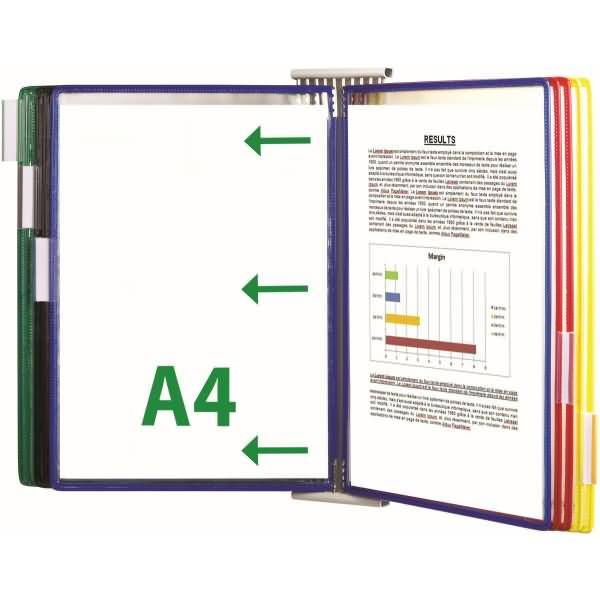 Erweiterungswandelement T-Technic A4 inkl. 10 Sichttafeln farbig sortiert