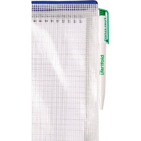 Reißverschlusstasche PVC blau A4 330x240mm VE=8 Stück