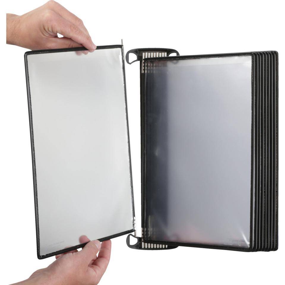 tarifold Wandelement PRO, mit 10 Tafeln A4, schwarz, Aluminium/PVC, 430x355x170mm