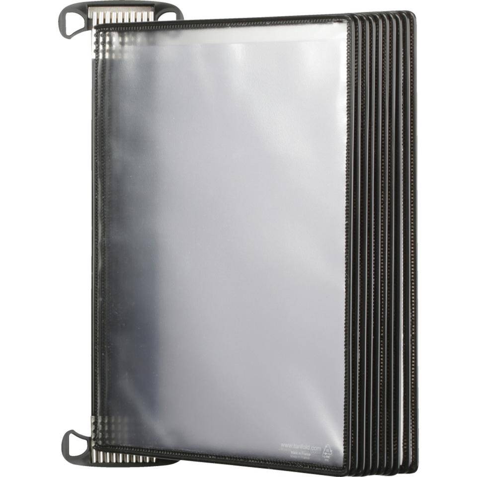 tarifold Wandelement PRO, mit 10 Tafeln A4, schwarz, Aluminium/PVC, 430x355x170mm