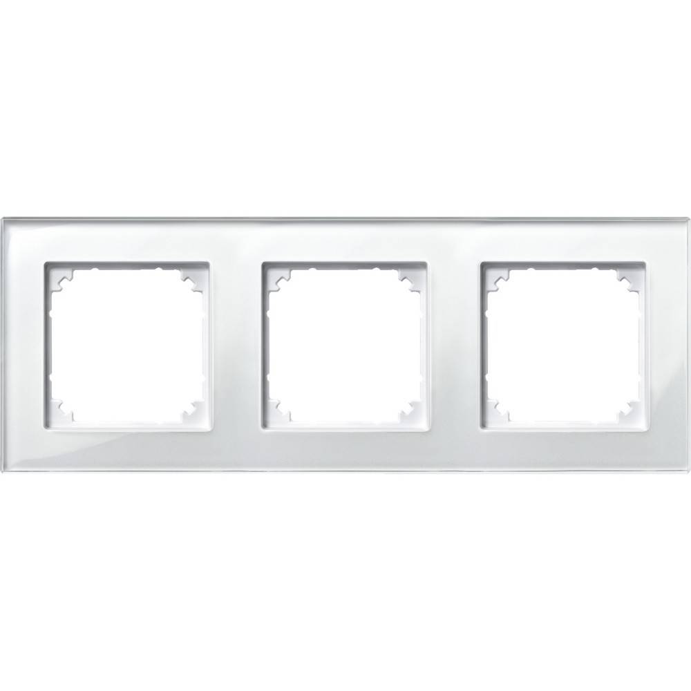 Merten Rahmen Glas 3f.bril/ws 489319