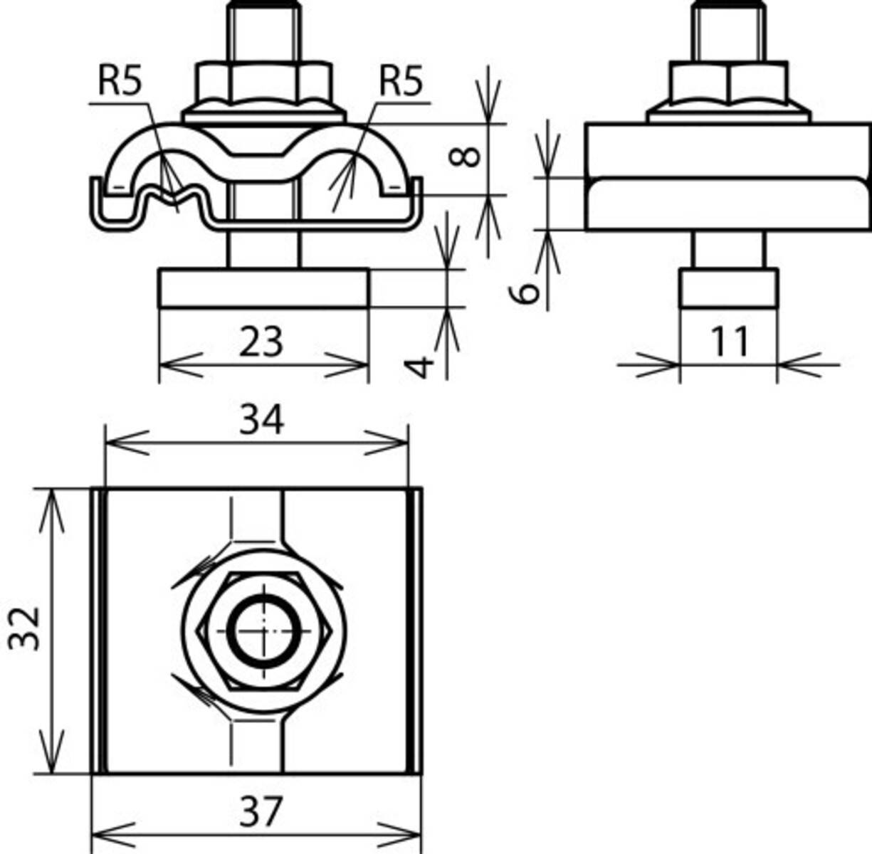 DEHN Uni-Erdungsklemme UEK810AQ450HKSM8V2A