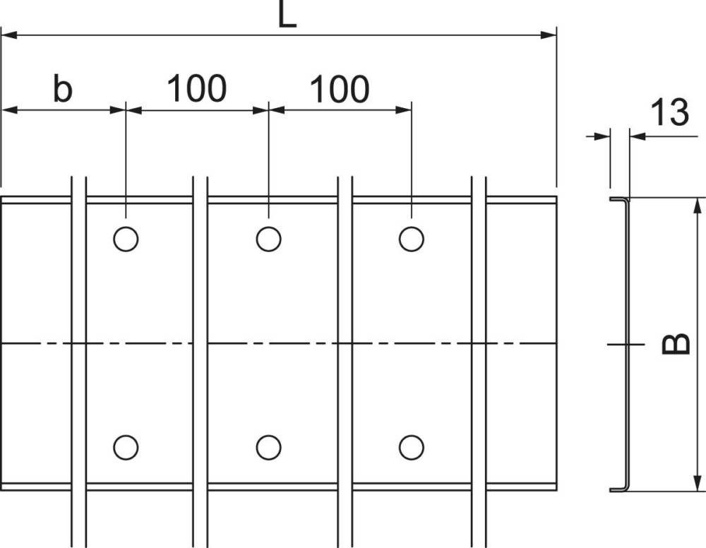 OBO Bettermann Riffelblechdeckel DBKR 300 FS
