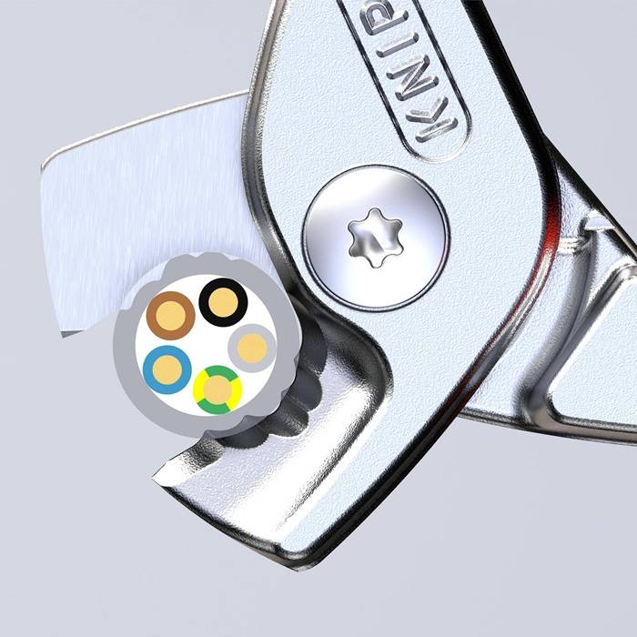 Kabelschere L.160mm Ku.-Überzug KNIPEX