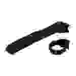 VALUE Klettbänder mit Lasche, 20Stk., schwarz, 15 cm